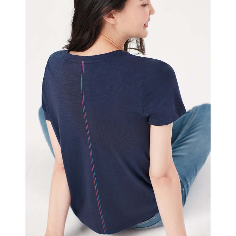 Joules Carley Solid Classic Crew T-Shirt - French Navy-1